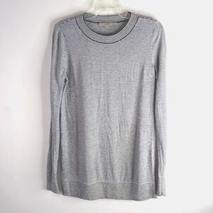 Loft - Black/White Striped Long Sleeve Sweater - Size XS